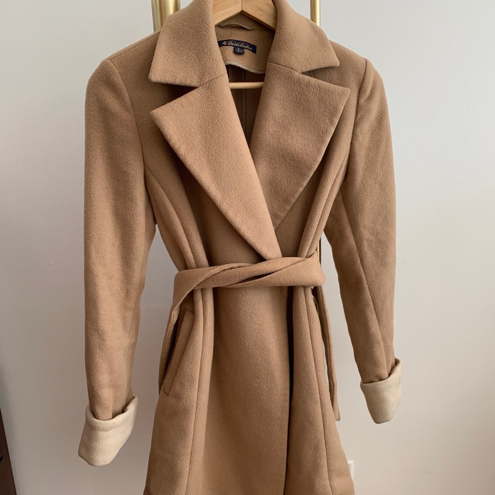 Brooks Brothers Camel Wrap Coat